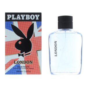 Playboy London Eau de Toilette Spray for Men, 3.4 oz