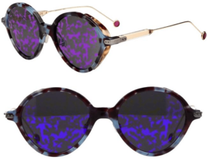 Christian Dior "Umbrage" 52mm Round Frame Sunglasses w/ Case