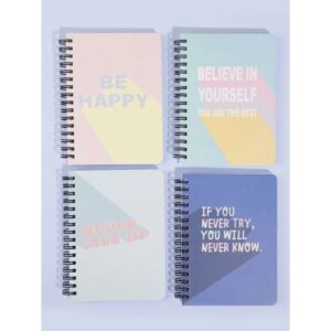 Slogan Graphic Cover Random Spiral Notebook