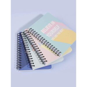 Slogan Graphic Cover Random Spiral Notebook