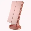 Tri-Fold Makeup Mirror with 21 LED Lights and Adjustable Touch Screen
