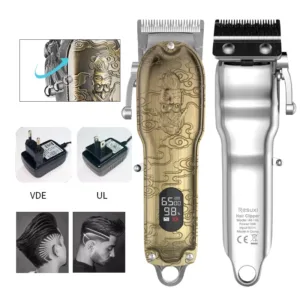 Barber Grade Professional Cordless Hair Clippers With LCD Display