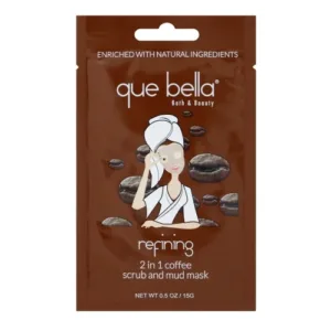 Que Bella Bath & Beauty Refining 2-in-1 Coffee Scrub and Mud Mask